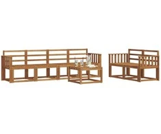 Lauko sofos komplektas 7 pcs Natūrali