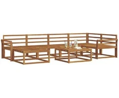 Lauko sofos komplektas 7 pcs Natūrali Kietos akacijos mediena