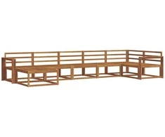 Lauko sofos komplektas 7 pcs Natūrali Kietos akacijos mediena