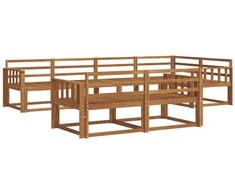 Lauko sofos komplektas 7 pcs Natūrali Kietos akacijos mediena
