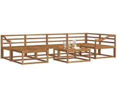 Lauko sofos komplektas 7 pcs Natūrali Kietos akacijos mediena