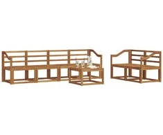 Lauko sofos komplektas 7 pcs Natūrali