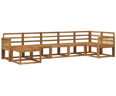 Lauko sofos komplektas 7 pcs Natūrali Kietos akacijos mediena