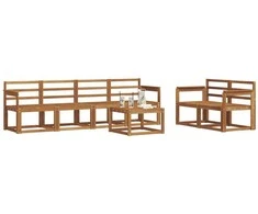 Lauko sofos komplektas 7 pcs Natūrali