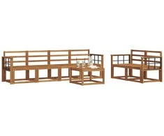 Lauko sofos komplektas 7 pcs Natūrali