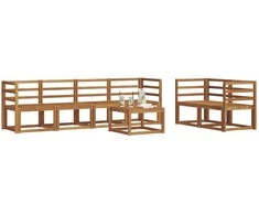 Lauko sofos komplektas 7 pcs Natūrali