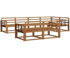Lauko sofos komplektas 7 pcs Natūrali Kietos akacijos mediena