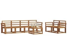 Lauko sofos komplektas 7 pcs Natūrali