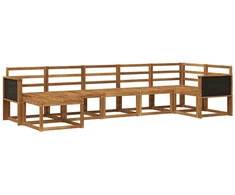 Lauko sofos komplektas 7 pcs Natūrali Kietos akacijos mediena