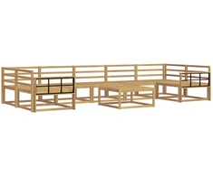 Lauko sofos komplektas 8 pcs Balta