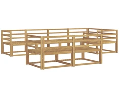 Lauko sofos komplektas 8 pcs Balta 325 x 166,5 x 73 cm
