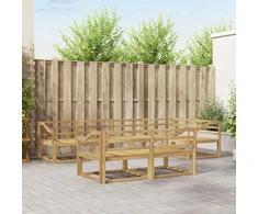 Lauko sofos komplektas 8 pcs Balta 325 x 166,5 x 73 cm