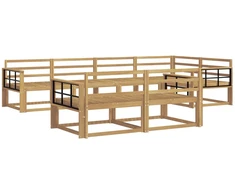 Lauko sofos komplektas 8 pcs Balta 327 x 168,5 x 73 cm