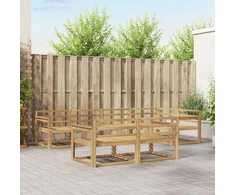 Lauko sofos komplektas 8 pcs Balta 327 x 168,5 x 73 cm