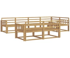 Lauko sofos komplektas 8 pcs Balta 327 x 168,5 x 73 cm