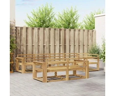 Lauko sofos komplektas 8 pcs Balta 331 x 172,5 x 73 cm