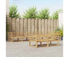 Lauko sofos komplektas 8 pcs Balta 404 x 166,5 x 73 cm