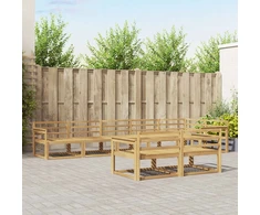 Lauko sofos komplektas 8 pcs Balta 406 x 168,5 x 73 cm