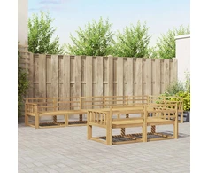 Lauko sofos komplektas 8 pcs Balta 406 x 168,5 x 73 cm