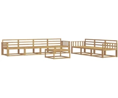 Lauko sofos komplektas 8 pcs Balta