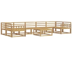 Lauko sofos komplektas 8 pcs Balta