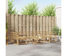 Lauko sofos komplektas 8 pcs Balta 59 x 59 x 37 cm