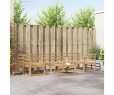 Lauko sofos komplektas 8 pcs Balta 59 x 59 x 37 cm