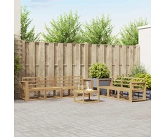 Lauko sofos komplektas 8 pcs Balta 59 x 59 x 37 cm