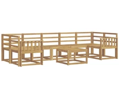 Lauko sofos komplektas 8 pcs Balta 59 x 59 x 37 cm