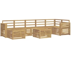 Lauko sofos komplektas 8 pcs Balta 59 x 59 x 37 cm