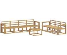 Lauko sofos komplektas 8 pcs Balta 59 x 59 x 37 cm