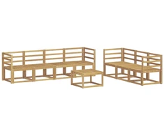 Lauko sofos komplektas 8 pcs Balta 59 x 59 x 37 cm