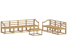 Lauko sofos komplektas 8 pcs Balta 59 x 59 x 37 cm