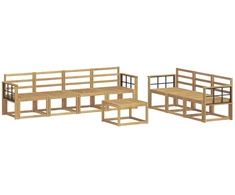 Lauko sofos komplektas 8 pcs Balta 59 x 59 x 37 cm