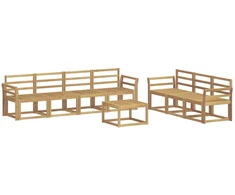Lauko sofos komplektas 8 pcs Balta 59 x 59 x 37 cm