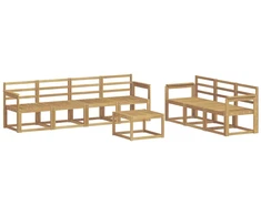 Lauko sofos komplektas 8 pcs Balta 59 x 59 x 37 cm