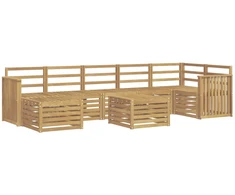 Lauko sofos komplektas 8 pcs Balta 59 x 59 x 37 cm