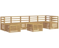 Lauko sofos komplektas 8 pcs Balta 59 x 59 x 37 cm