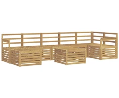 Lauko sofos komplektas 8 pcs Balta 59 x 59 x 37 cm
