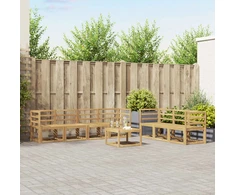 Lauko sofos komplektas 8 pcs Balta 59 x 59 x 37 cm