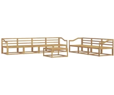 Lauko sofos komplektas 8 pcs Balta