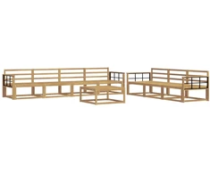 Lauko sofos komplektas 8 pcs Balta