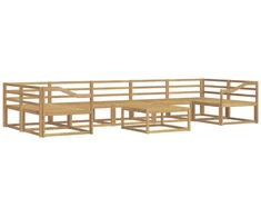 Lauko sofos komplektas 8 pcs Balta