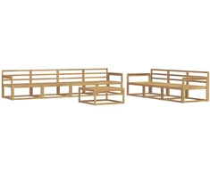 Lauko sofos komplektas 8 pcs Balta