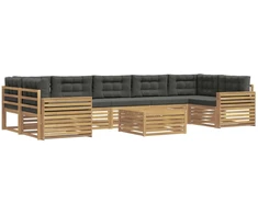 Lauko sofos komplektas 8 pcs Balta ir antracito