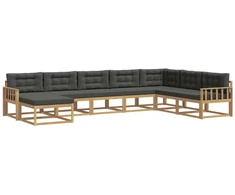 Lauko sofos komplektas 8 pcs Balta ir antracito