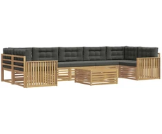 Lauko sofos komplektas 8 pcs Balta ir antracito