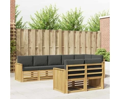 Lauko sofos komplektas 8 pcs Balta ir antracito