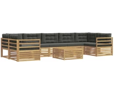 Lauko sofos komplektas 8 pcs Balta ir antracito