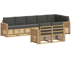 Lauko sofos komplektas 8 pcs Balta ir antracito